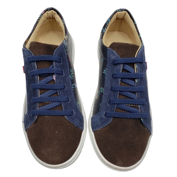 Marc Joseph | NIB Metropolitan Floral Napa Leather Low Top Sneakers Girl's 13 - Picture 6 of 15